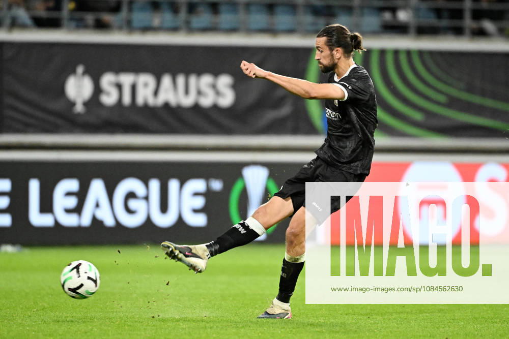 AA Gent vs Aarhus Christian Burgess of KAA Gent is pictured in action with the ball during Matchday 2 in the 2026-2027 Uefa Conference League season - league phase between AA Gent and AGF Aarhus on October 15 , 2026 in Gent, Belgium. (Photo by Maarten Straetemans Isosport) Gent Belgium