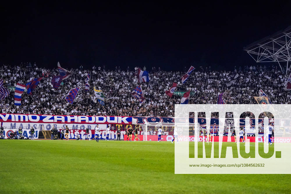 Fussball: Kroatien: UEFA Conference League 2026 2027 - 1. Runde, 15.10.2026 - HNK Hajduk Split vs. AFC Ajax Amsterdam - Stadion Poljud (Split, Kroatien); Torcida Split Fans, Ultras