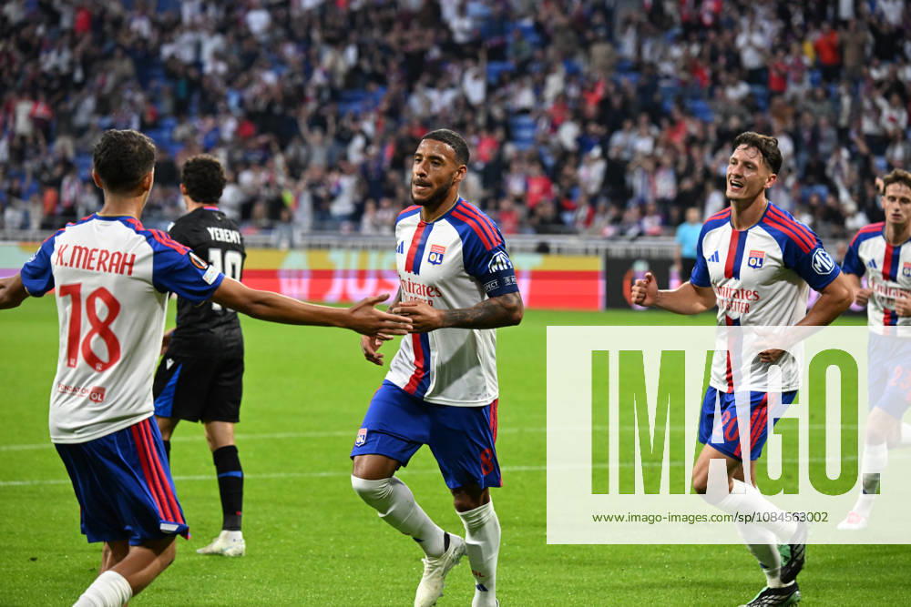 Football : Olympique Lyonnais v Crystal Palace - UEFA Europa League 15 10 2026 Corentin TOLISSO of Lyon scoring goal during the second leg of the UEFA Europa League 2025 26 quarter-final between Olympique Lyonnais and Crystal Palace , England, at the Groupama Stadium in Décines-Charpieu, Lyon, on October 15, 2026 LYONFrance