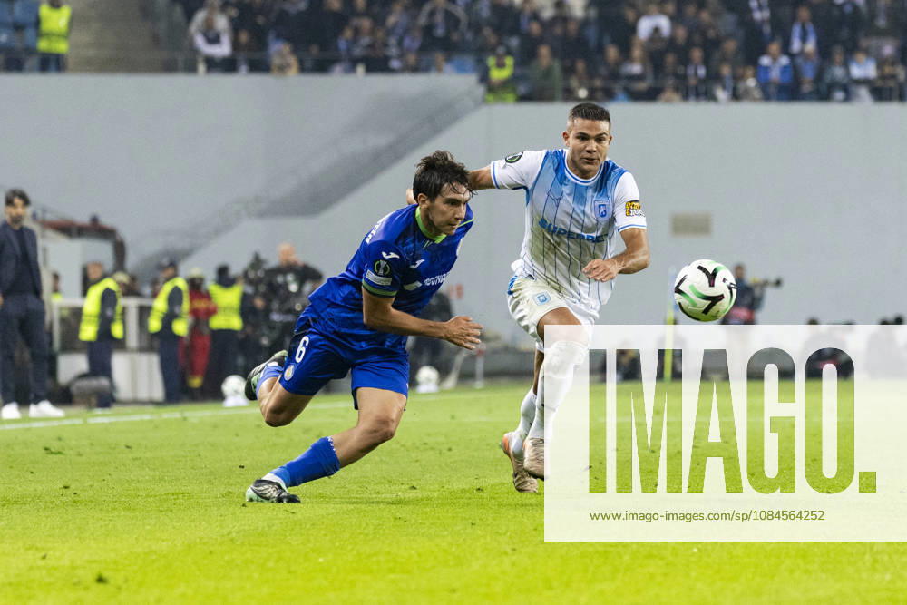 UEFA Conference League 2026, League phase, Matchday 1 Universitatea Craiova vs Getafe, Ion Oblemenco Stadium, Craiova,Romania 6 Mario Martin runs fot the ball