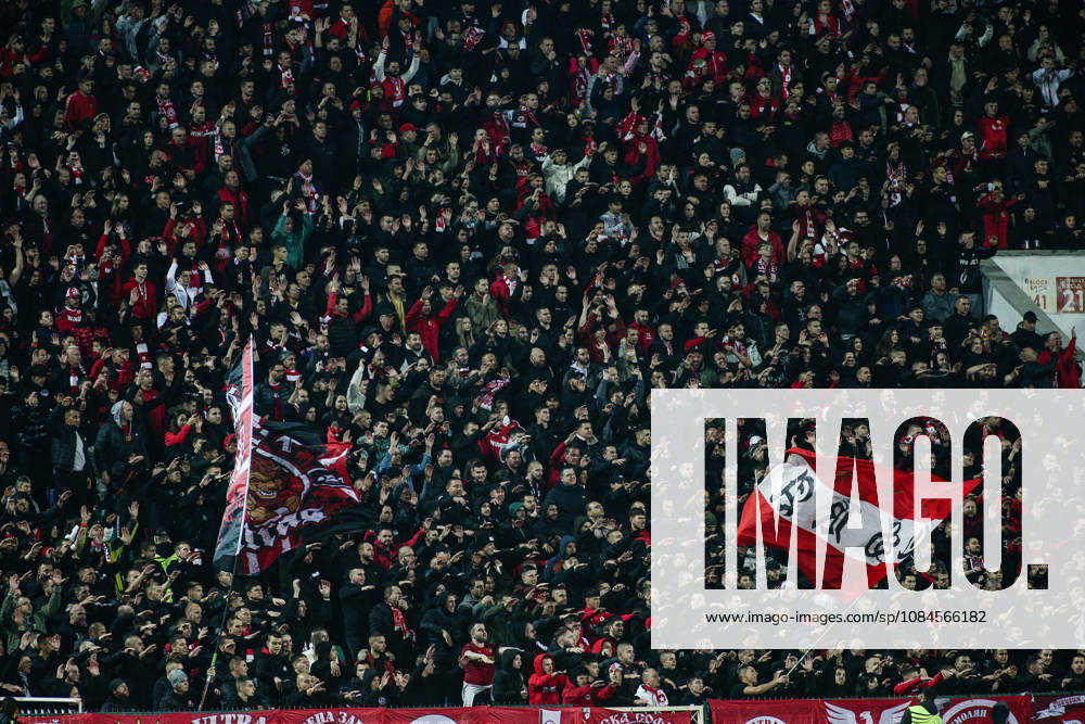 IPA89725304 - CSKA fans during the UEFA Conference League match between PFC CSKA and AS Monaco at Vasil Levski National Stadium in Sofia, Bulgaria, on October 15, 2026