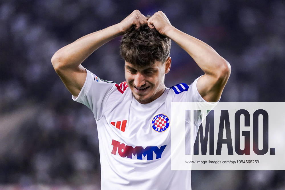 Fussball: Kroatien: UEFA Conference League 2026 2027 - 1. Runde, 15.10.2026 - HNK Hajduk Split vs. AFC Ajax Amsterdam - Stadion Poljud (Split, Kroatien); Andelo Sutalo (Hajduk Split)