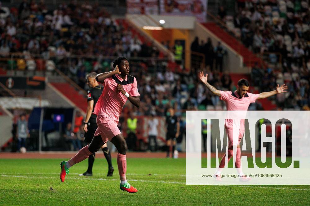 Jules Ahoka of Sunderland celebrates his goal Torreense v Sunderland, UEFA Europa League, Football, Estadio Dr. Magalhaes Pessoa, Leiria, Portugal - 15 Oct 2026Leiria Estadio Dr. Magalhaes Pessoa Portugal