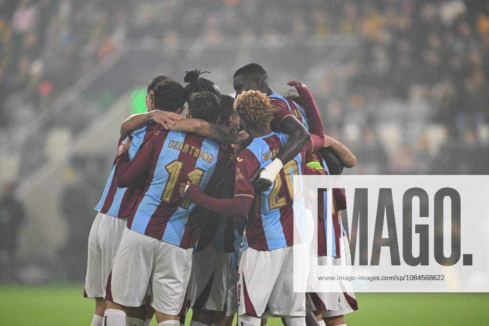 KuPS Kuopio v Trabzonspor - UEFA Conference League TAMPERE, FINLAND - OCTOBER 15: Trabzonspor players celebrate after a goal during the UEFA Conference League Week 1 match between KuPS Kuopio and Trabzonspor at Tammelan Stadium, on October 15, 2026 in Tampere, Finland. Hasan Tascan Anadolu Tampere Finland. Editorial use only. Please get in touch for any other usage.