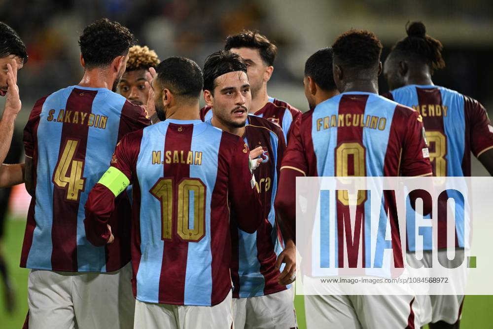 KuPS Kuopio v Trabzonspor - UEFA Conference League TAMPERE, FINLAND - OCTOBER 15: Muhammed Salah (10) of Trabzonspor celebrates with his team mates after a goal during the UEFA Conference League Week 1 match between KuPS Kuopio and Trabzonspor at Tammelan Stadium, on October 15, 2026 in Tampere, Finland. Hasan Tascan Anadolu Tampere Finland. Editorial use only. Please get in touch for any other usage.