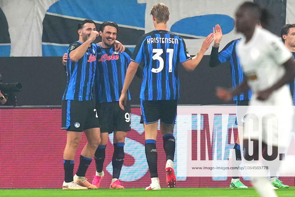 Atalanta s Eljif Elmas celebrates after scoring 1-0 during the Uefa Conference League match soccer match between Atalanta and Pafos at the New Balance Arena in Bergamo , North Italy - Thursday , October 15 , 2026 . - Soccer .