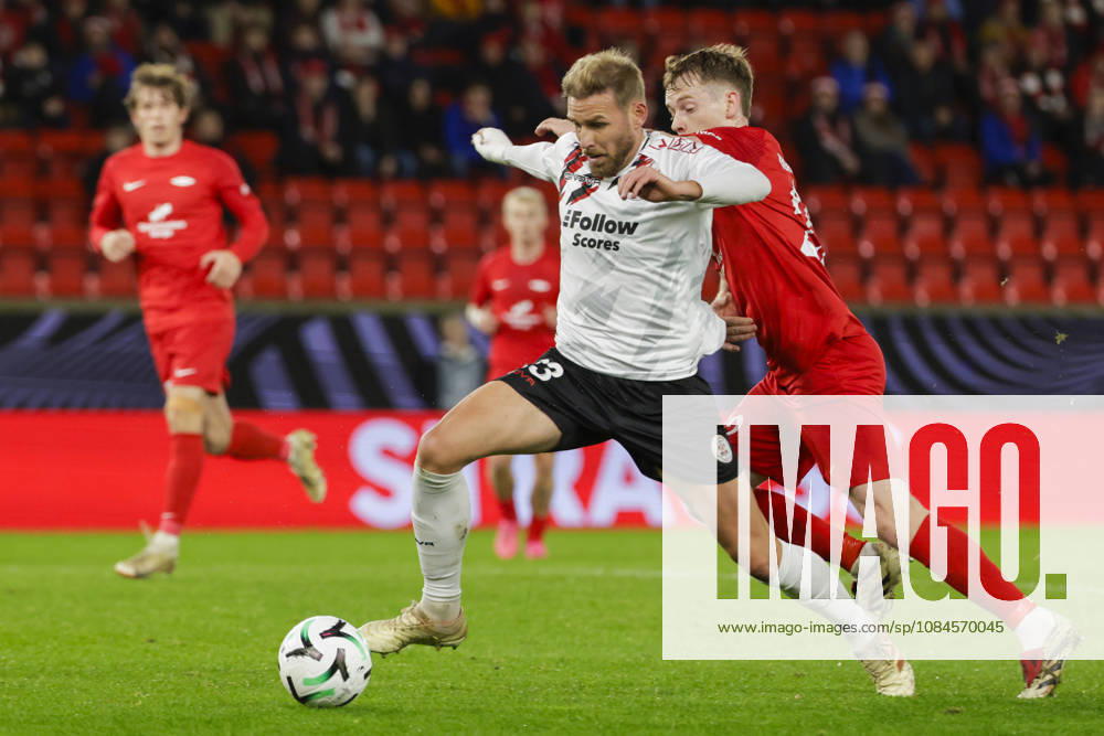 Soccer, Conference League 2026 Brann vs. Lincoln Red Imps, Bergen, October 15, 2026. Joe and Brann’s Saevar Atli Magnusson during the Conference League soccer match between SK Brann and Lincoln Red Imps at Brann Stadium. Photo by Paul S. Amundsen, NTB, Bergen, Norway. EDITORFOR MEDIA USE ONLY; RESTRICTED USE FOR BETTING COMPANIES
