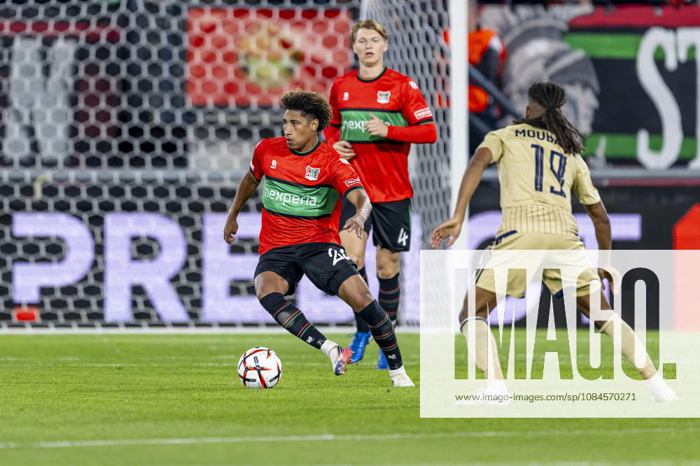 NIJMEGEN - NEC Nijmegen midfielder Noe Lebreton during the UEFA Europa League match between N.E.C. and Levski Sofia at Stadion De Goffert on 15 October 2026 in Nijmegen, Nederland. (Photo by DeFodi Images) -