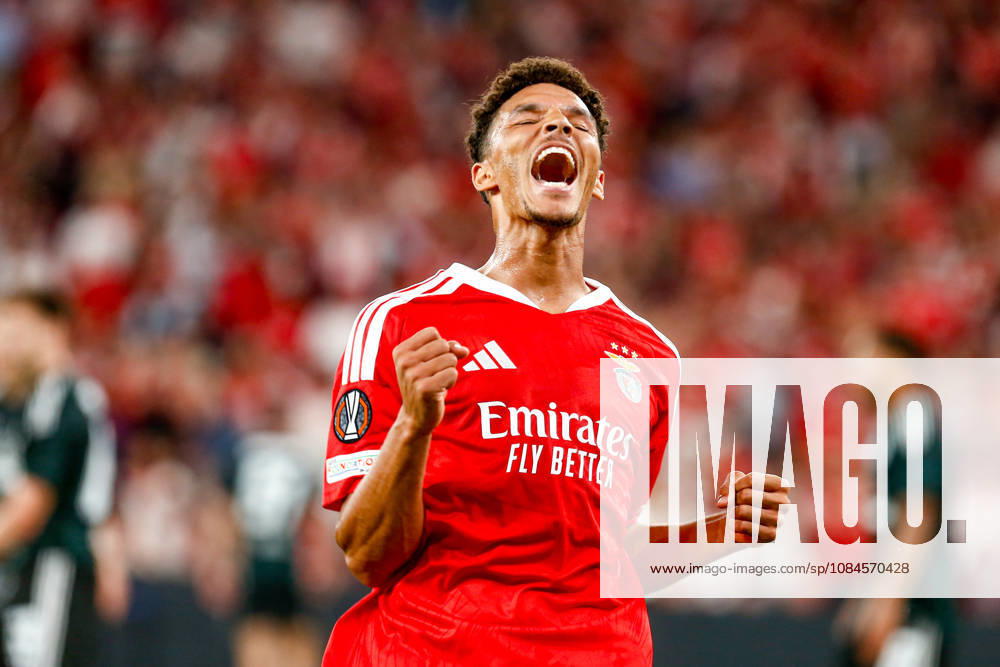 Estadio da Luz Alexander Bah defender of Benfica celebrates after scoring the team s second goal during the UEFA Europa League 2026 27 League Phase MD2 match between SL Benfica and Celtic FC at Estadio do SL Benfica on October 15, 2026 in Lisbon, Portugal. UEFA Europa League 2026 27 League Phase MD2 - SL Benfica and Celtic FC (Valter Gouveia SPP)