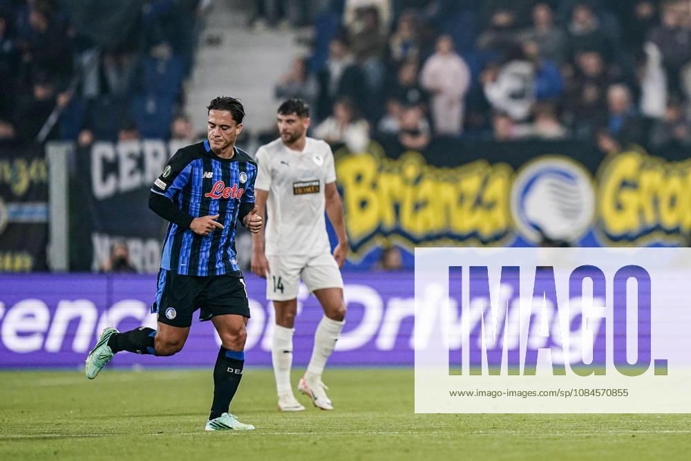 Giacomo Raspadori of Atalanta BC during the UEFA Conference League 2026 27 league phase football match between Atalanta BC and Pafos FC at Stadio di Bergamo on October 15, 2026 in Bergamo, Italy