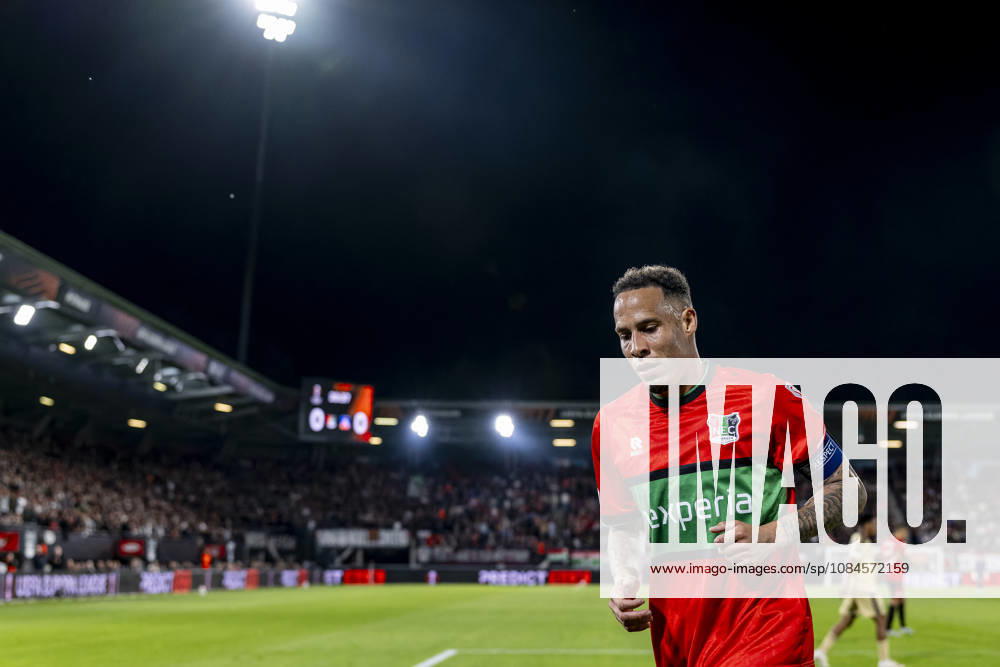 NIJMEGEN - NEC Nijmegen forward Tjaronn Chery during the UEFA Europa League match between N.E.C. and Levski Sofia at Stadion De Goffert on 15 October 2026 in Nijmegen, Nederland. (Photo by DeFodi Images) -