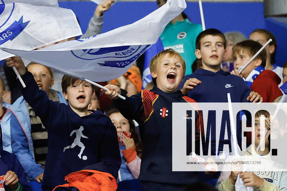 15th October 2026; American Express Stadium, Brighton, England; UEFA Conference League Football, Brighton and Hove Albion versus Kauno Zalgiris; Brighton and Hove Albion supporters ChrisxRoll