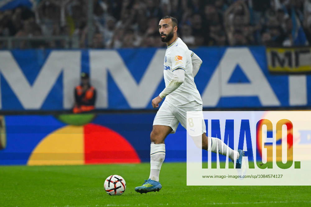 Himad Abdelli (OM) - UEFA Europa League match between Olympique de Marseille and Olympiakos on October 15, 2026 at the CEPAC Velodrome Stadium in Marseille.