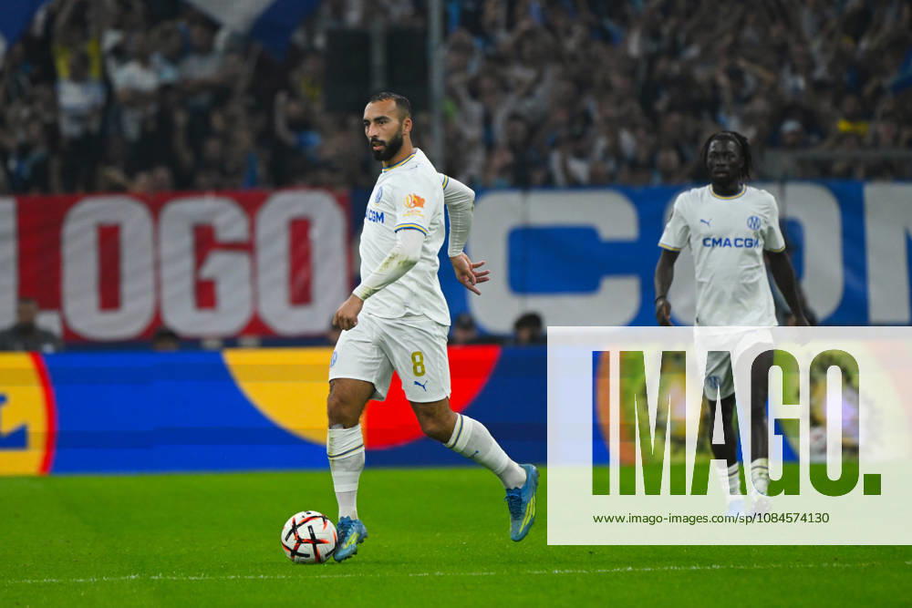 Himad Abdelli (OM) - UEFA Europa League match between Olympique de Marseille and Olympiakos on October 15, 2026 at the CEPAC Velodrome Stadium in Marseille.