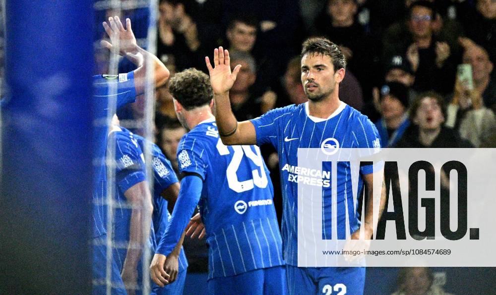 Matt O Riley of Brighton celebrates scoring their fourth goal during the UEFA Conference League match between Brighton and Hove Albion and Kuano Zalgiris at the American Express Stadium , Brighton , UK - 15th October 2026 Brighton & Hove Albion vs Kuano Zalgiris UEFA Conference League Football, Amex Stadium, Sussex, United Kingdom - 15 Oct 2026Brighton Amex Stadium Sussex United Kingdom Editorial use only. No merchandising. For Football images FA and Premier League restrictions apply inc. no internet mobile usage without FAPL license - for details contact Football Dataco