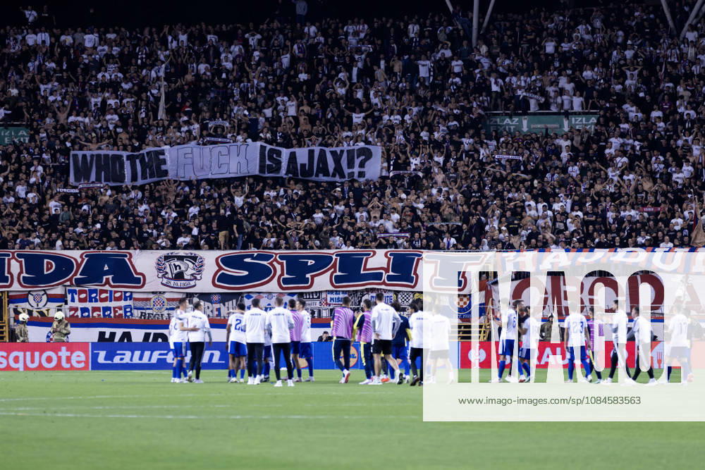Torcida, Hajduk Split supporters, during the during the UEFA Conference League match between HNK Hajduk Split (CRO) and AFC Ajax Amsterdam (NL) at Poljud Stadium. Split Croatia - ZUMAp210 20261015_zsp_p210_006