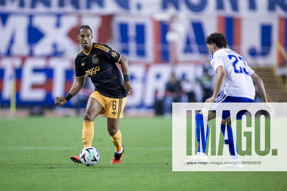 Thilo Kehrer (AFC Ajax) 6 and Martin Soticek (HNK Hajduk Split) 23 in action during he UEFA Conference League match between HNK Hajduk Split (CRO) and AFC Ajax Amsterdam (NL) at Poljud Stadium. Split Croatia - ZUMAp210 20261015_zsp_p210_023