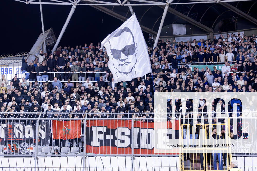 Ajax supporters during the UEFA Conference League match between HNK Hajduk Split (CRO) and AFC Ajax Amsterdam (NL) at Poljud Stadium. Split Croatia - ZUMAp210 20261015_zsp_p210_057