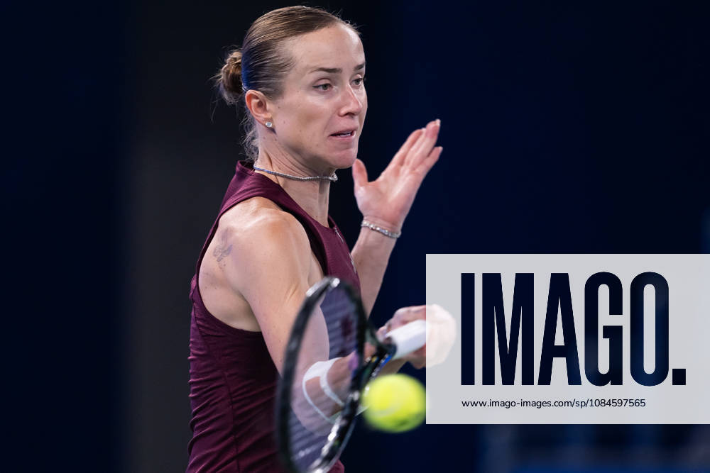 Elina Svitolina of Ukraine seen in action with Sonay Kartal of UK (Not in view) during the Wuhan Open final match at the Optics Valley International Tennis Center. Sonay Kartal defeated Elina Svitolina with a score of 6-2, 2-6, 6-4. Wuhan China - ZUMAs197 20261016_aaa_s197_123