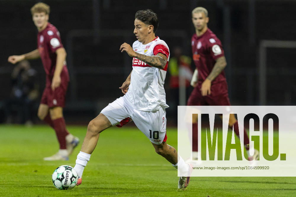 3. Liga, Fortuna Köln - VfB Stuttgart U21, U 21 16.10.2026 Nicolas Sessa (VfB Stuttgart U21, 10). 3. Liga, Fortuna Köln - VfB Stuttgart U21, 10. Spieltag, am 16.10.2026, Südstadion, Köln. DFB regulations prohibit any use of photographs as image sequences and or quasi-video