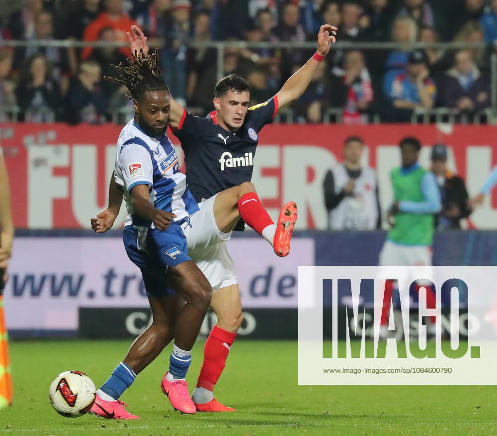 Deyovaisio Zeefuik (Hertha BSC Berlin), Guillermo Balzi (Holstein Kiel) Fussball, Herren, Saison 2026 2027, 2.BL, Holstein Stadion, Holstein Kiel gegen Hertha BSC Berlin DFL REGULATIONS PROHIBIT ANY USE OF PHOTOGRAPHS AS IMAGE SEQUENCES AND OR QUASI-VIDEO.