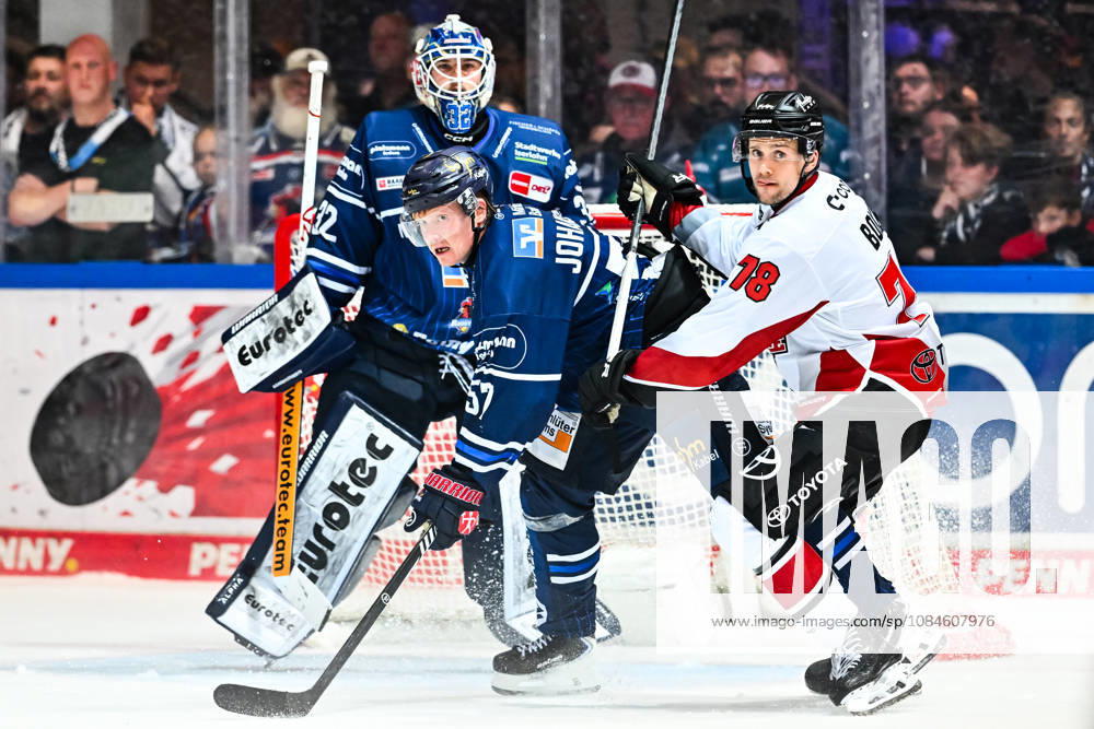 Dominik Bokk (Kölner Haie, 78) Emil Johansson (Iserlohn Roosters, 57) Hendrik Hane (Iserlohn Roosters, 32), GER, Iserlohn Roosters vs. Koeler Haie, Eishockey, Penny-DEL, 9. Spieltag, Spielzeit 2026 2027, 16.10.2026, GER, Iserlohn Roosters vs. Koeler Haie, Eishockey, Penny-DEL, 9. Spieltag, Spielzeit 2026 2027, 16.10.2026 Iserlohn
