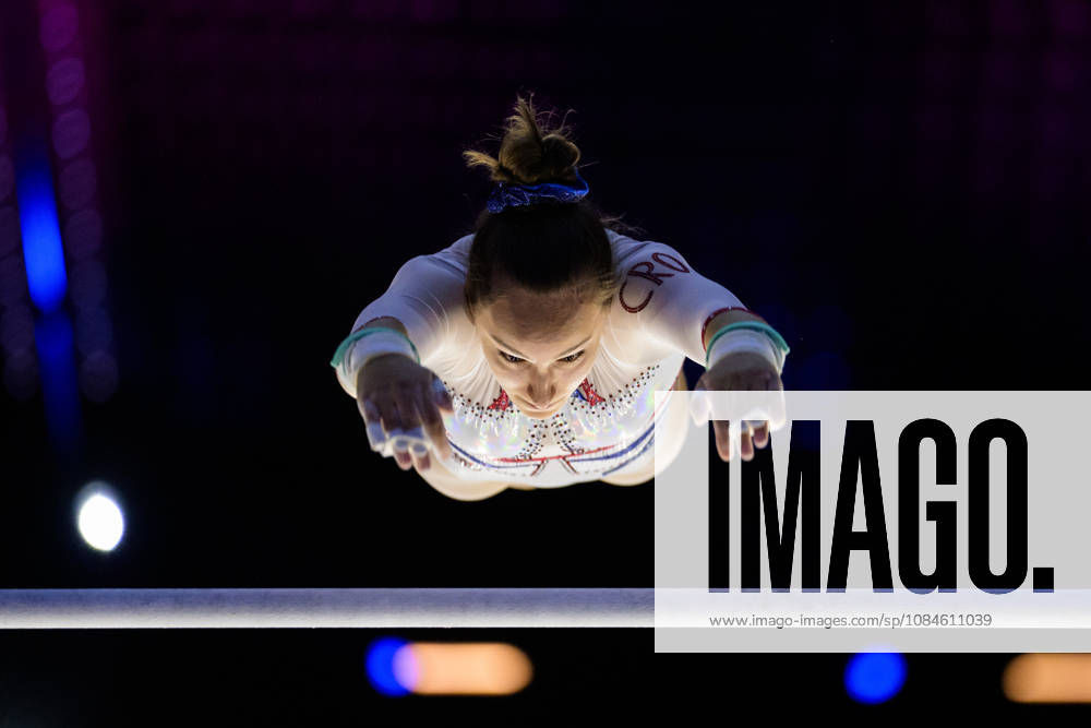 Sofia Mester of Croatia at a women’s podium training session during day -1 of the 2026 Artistic Gymnastics World Championships on October 16, 2026 in Rotterdam. Photo: Joel Marklund BILDBYRÅN kod JM JM0858 bbeng artistisk gymnastik artistic gymnastics gymnastik-vm vm artistic gymnastics world championships dam