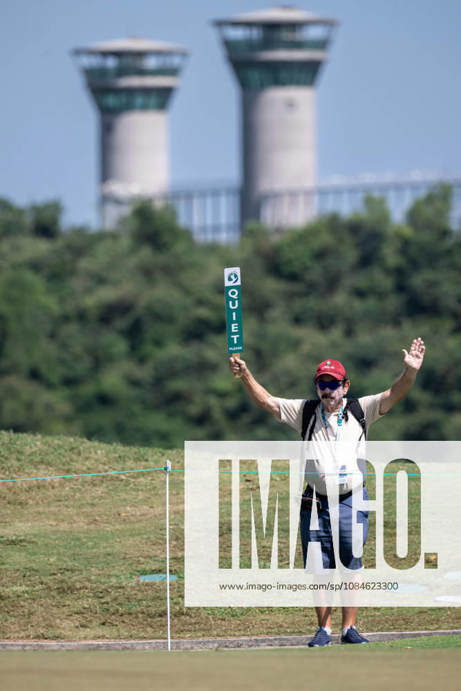 The Macau Prison looms in ht background of the course.Round 3 in the Macao Open Golf at Macau Golf & Country Club. Macau Open Golf Round 3 - ZUMAr144 20261017_zap_r144_002