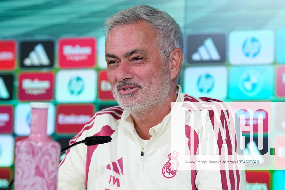 Jose Mourinho, head coach of Real Madrid, attends his press conference, PK, Pressekonferenz during the training day of Real Madrid ahead the Spanish League, LaLiga EA Sports, football match against Sevilla FC at Ciudad Deportiva Real Madrid on October 17, 2026, in Valdebebas, Madrid, Spain. Real Madrid Training And Press Conference - Laliga Ea Sports - ZUMAa181 20261017_zaa_a181_003
