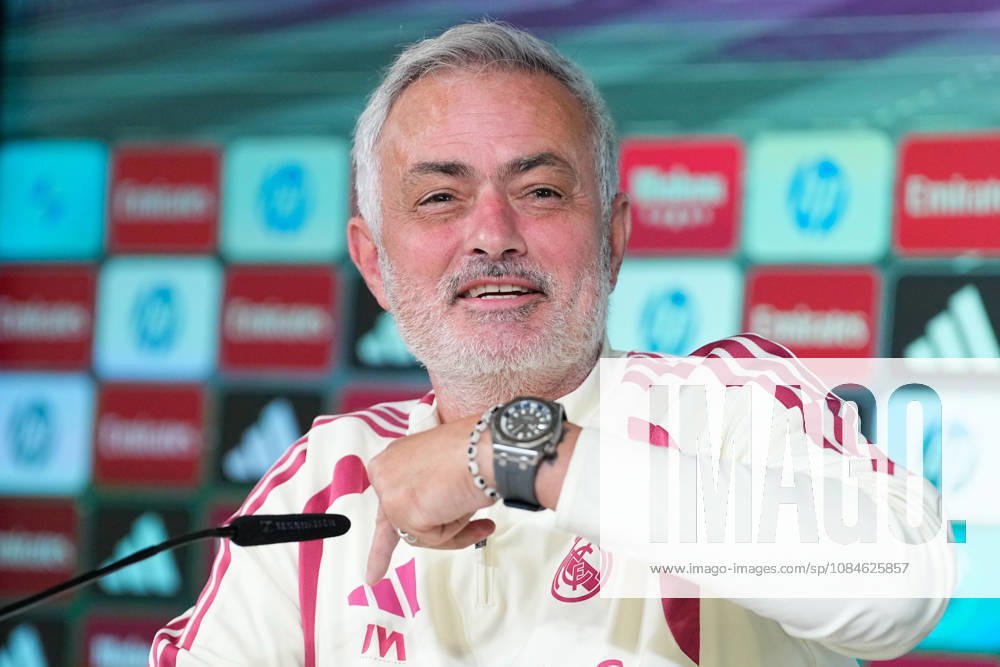 Jose Mourinho, head coach of Real Madrid, attends his press conference, PK, Pressekonferenz during the training day of Real Madrid ahead the Spanish League, LaLiga EA Sports, football match against Sevilla FC at Ciudad Deportiva Real Madrid on October 17, 2026, in Valdebebas, Madrid, Spain. Real Madrid Training And Press Conference - Laliga Ea Sports - ZUMAa181 20261017_zaa_a181_014