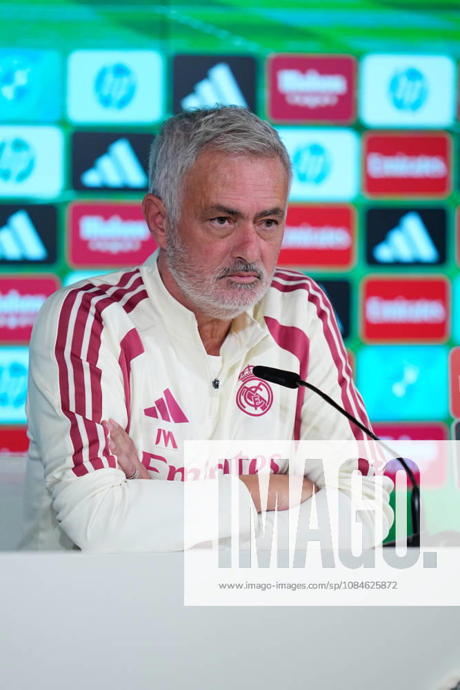 Jose Mourinho, head coach of Real Madrid, attends his press conference, PK, Pressekonferenz during the training day of Real Madrid ahead the Spanish League, LaLiga EA Sports, football match against Sevilla FC at Ciudad Deportiva Real Madrid on October 17, 2026, in Valdebebas, Madrid, Spain. Real Madrid Training And Press Conference - Laliga Ea Sports - ZUMAa181 20261017_zaa_a181_016