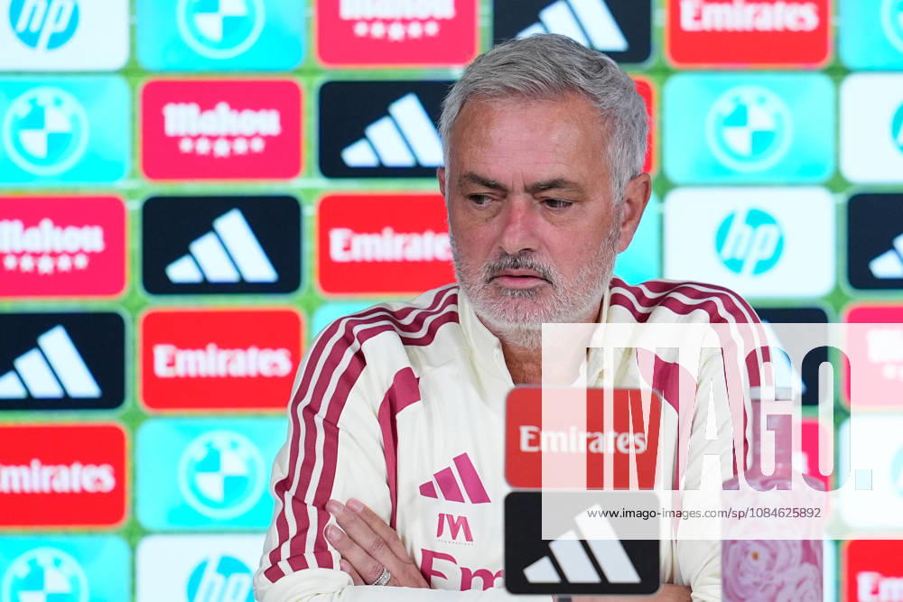 Jose Mourinho, head coach of Real Madrid, attends his press conference, PK, Pressekonferenz during the training day of Real Madrid ahead the Spanish League, LaLiga EA Sports, football match against Sevilla FC at Ciudad Deportiva Real Madrid on October 17, 2026, in Valdebebas, Madrid, Spain. Real Madrid Training And Press Conference - Laliga Ea Sports - ZUMAa181 20261017_zaa_a181_024