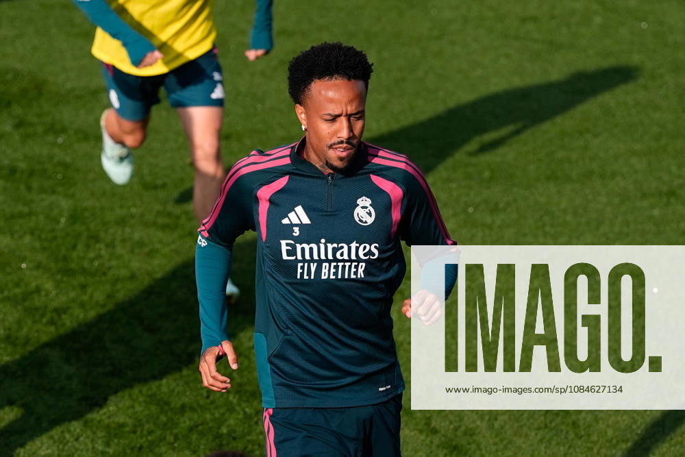 Eder Militao during the training day of Real Madrid ahead the Spanish League, LaLiga EA Sports, football match against Sevilla FC at Ciudad Deportiva Real Madrid on October 17, 2026, in Valdebebas, Madrid, Spain. Real Madrid Training And press conference, PK, Pressekonferenz - LaLiga Ea Sports - ZUMAa181 20261017_zaa_a181_037
