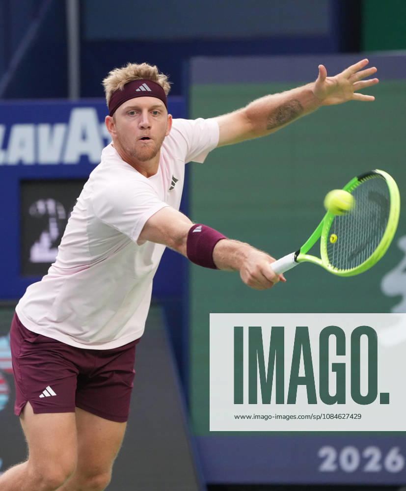 (261017) -- SHANGHAI, Oct. 17, 2026 -- Alejandro Davidovich Fokina hits a return during the men s singles semifinal between Alexander Zverev of Germany and Alejandro Davidovich Fokina of Spain at the 2026 ATP, Tennis Herren tour Shanghai Masters tennis tournament in Shanghai, China, Oct. 17, 2026. ) (SP)CHINA-SHANGHAI-TENNIS-SHANGHAI MASTERS-MEN S SINGLES (CN) DingxTing