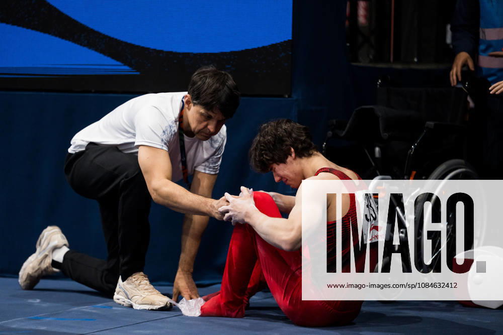 Savelii Sieedin of Russia gets injured when competing in men s qualifications during day one of the 2026 Artistic Gymnastics World Championships on October 17, 2026 in Rotterdam. Photo: Joel Marklund BILDBYRÅN kod JM JM0859 bbeng artistisk gymnastik artistic gymnastics gymnastik-vm vm artistic gymnastics world championshipsbbeng artistisk gymnastik artistic gymnastics gymnastik-vm vm artistic gymnastics world championships skada ryssland
