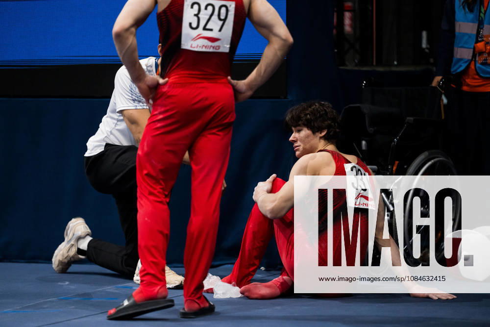Savelii Sieedin of Russia gets injured when competing in men s qualifications during day one of the 2026 Artistic Gymnastics World Championships on October 17, 2026 in Rotterdam. Photo: Joel Marklund BILDBYRÅN kod JM JM0859 bbeng artistisk gymnastik artistic gymnastics gymnastik-vm vm artistic gymnastics world championshipsbbeng artistisk gymnastik artistic gymnastics gymnastik-vm vm artistic gymnastics world championships skada ryssland