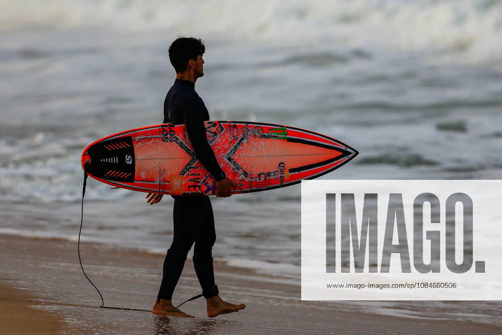 Meo Rip Curl Pro Portugal - Quarter Finals Gabriel Medina of Brazil looks on during the Meo Rip Curl Pro Portugal at Praia dos Supertubos in Peniche, Portugal, on October 17, 2026.