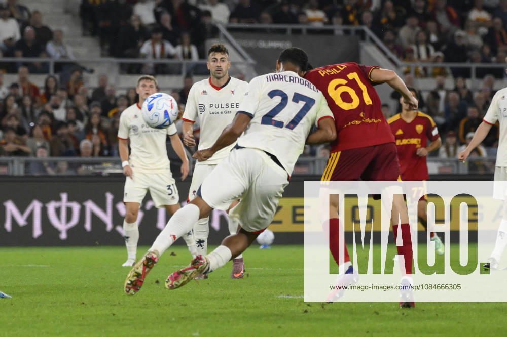 Roma’s Niccolo Pisilli during the Serie A Enilive soccer match between AS Roma and Genoa at the Rome s Olympic stadium, Italy - October 17, 2026. - Soccer.