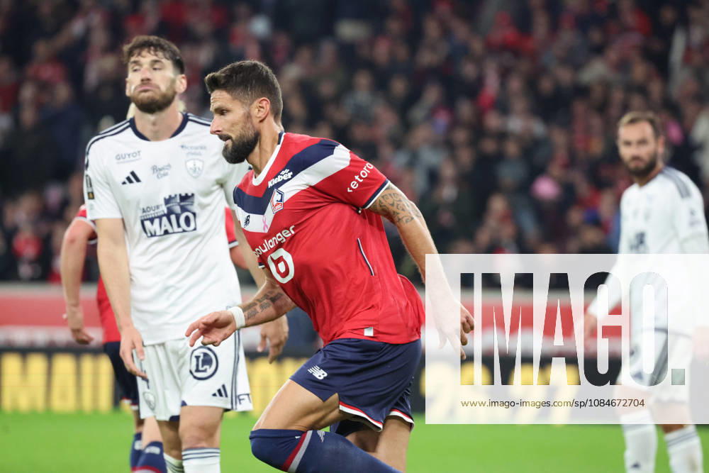 But sur penalty de Olivier GIROUD (LOSC Lille) lors du match LOSC Lille vs Brest, Ligue 1, Decathlon Arena stade Pierre Mauroy, le 17 octobre 2026 - photo Laurent Sanson PsnewZ