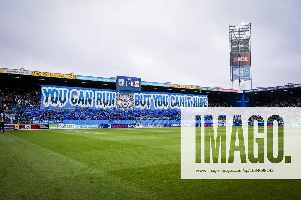 , mac3park , season 2026 2027 , Dutch Eredivisie football , match between PEC Zwolle and Go Ahead Eagles , picture shows banner from the fans from PEC Zwolle PEC - Go Ahead Eagles x208673265x