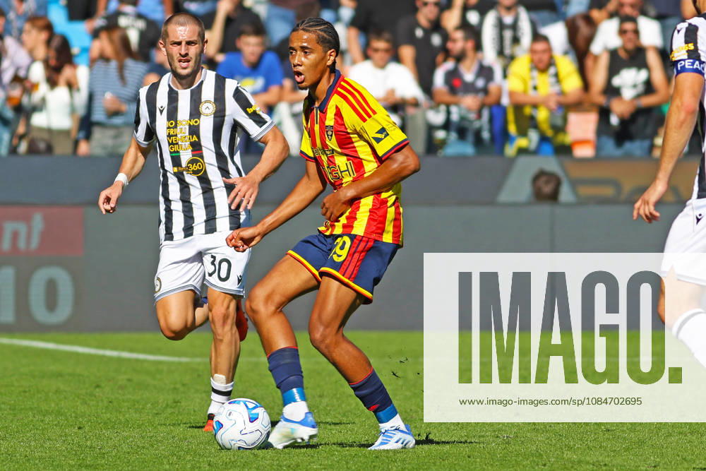 Lecce’s oumar ngom during the Serie A soccer match between Udinese and Lecce at the Friuli Stadium in Udine, north east Italy - October 18, 2026. - Soccer