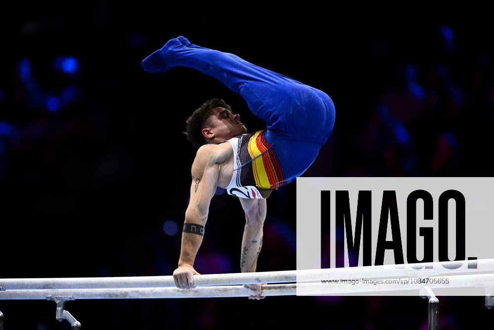 Netherlands Artistic Gymnastics World Championships Qualifiers 9267293 18.10.2026 Belgium s Victor Martinez competes on the parallel bars during the men s qualification of the 2026 World Artistic Gymnastics Championships in Rotterdam, the Netherlands. Alexey Filippov Sputnik Rotterdam Netherlands