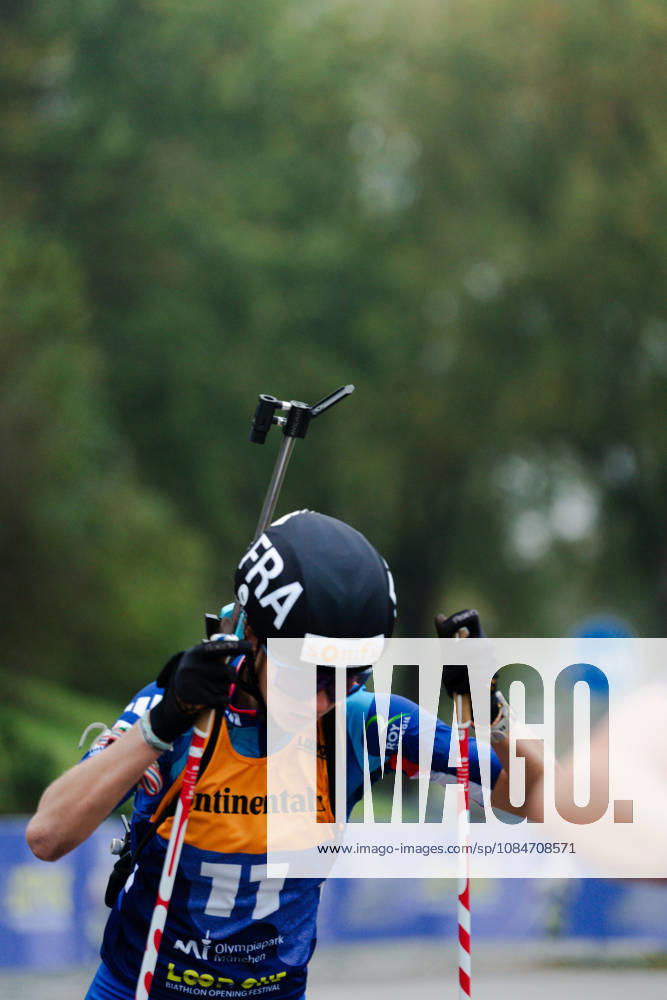 GER, Biathlon, Frauen, IBU Biathlon Loop One Festival 2026, Saison 2026 2027, Super Sprint Qualifikation Damen Heat 1-4 Voldiya Galmace Paulin ( FRA, 11 ) im Portrait München Olympiapark Bayern Deutschland