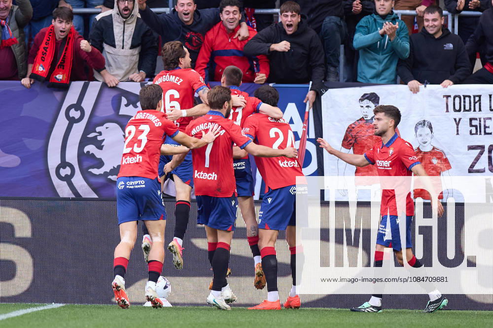 Jonathan Dubasin of CA Osasuna celebrates after scoring the team s first goal which was later disallowed by VAR during the LaLiga EA Sports match between CA Osasuna and Real Racing Club de Santander at El Sadar on October 18, 2026, in Pamplona, Spain. CA Osasuna V Racing De Santander - LaLiga EA Sports - ZUMAa181 20261018_zaa_a181_104