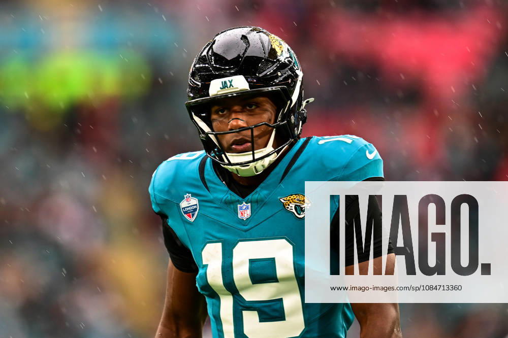 Jacksonville Jaguars v Houston Texans, International Series Josh Cameron (19) of Jacksonville Jaguars during the International Series match between Jacksonville Jaguars and Houston Texans at Wembley Stadium, London, UK on 18 October 2026. Editorial use only ,