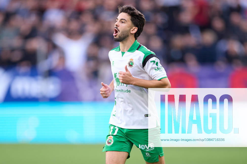 Andres Martin of Real Racing Club de Santander reacts during the LaLiga EA Sports match between CA Osasuna and Real Racing Club de Santander at El Sadar on October 18, 2026, in Pamplona, Spain. Pamplona SPAIN - ZUMAa181 20261018_zaa_a181_116