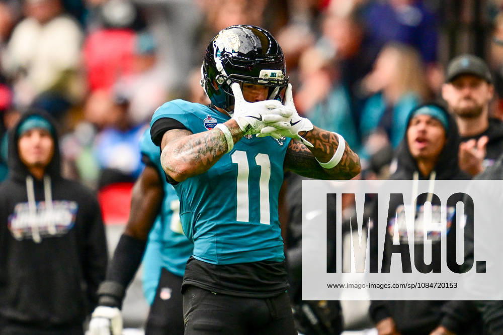 Jacksonville Jaguars v Houston Texans, International Series Parker Washington (11) of Jacksonville Jaguars during the International Series match between Jacksonville Jaguars and Houston Texans at Wembley Stadium, London, UK on 18 October 2026. Editorial use only ,
