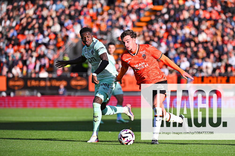 FC Lorient v AS Monaco - Ligue 1 McDonald s 2026 2027 Gabin BERNARDEAU of Lorient and Lamine CAMARA of Monaco during Ligue 1 McDonald s match between Lorient and Monaco at Stade du Moustoir on October 18, 2026 in Lorient, France. Lorient France