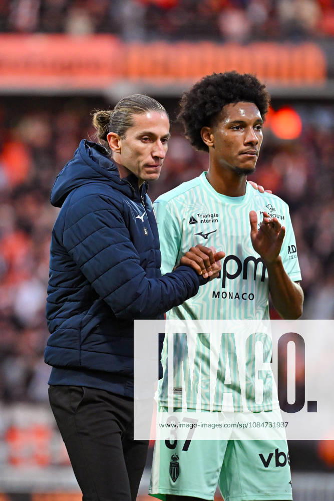 FC Lorient v AS Monaco - Ligue 1 McDonald s 2026 2027 Head Coach Filipe LUIS of Monaco and Edan DIOP of Monaco during Ligue 1 McDonald s match between Lorient and Monaco at Stade du Moustoir on October 18, 2026 in Lorient, France. Lorient France