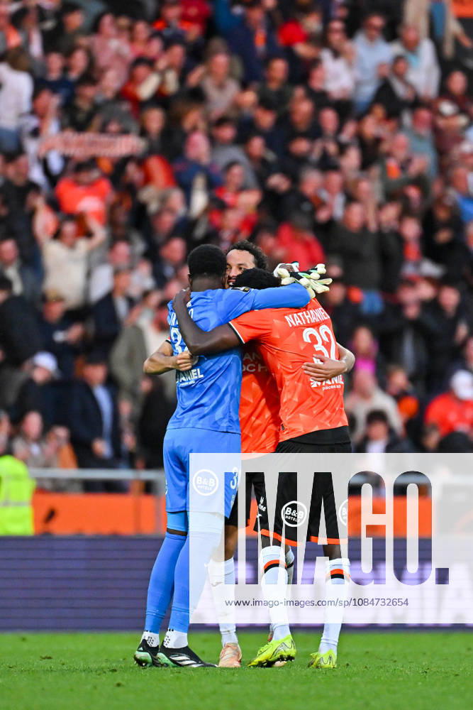 FC Lorient v AS Monaco - Ligue 1 McDonald s 2026 2027 Yvon MVOGO of FC Lorient and Nathaniel ADJEI of FC Lorient during Ligue 1 McDonald s match between Lorient and Monaco at Stade du Moustoir on October 18, 2026 in Lorient, France. Lorient France